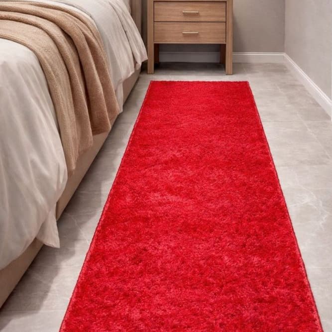 Tapete Passadeira Soft 2,00m x 50cm Antialérgica 100% Antiderrapante com pelo baixo e super macio.