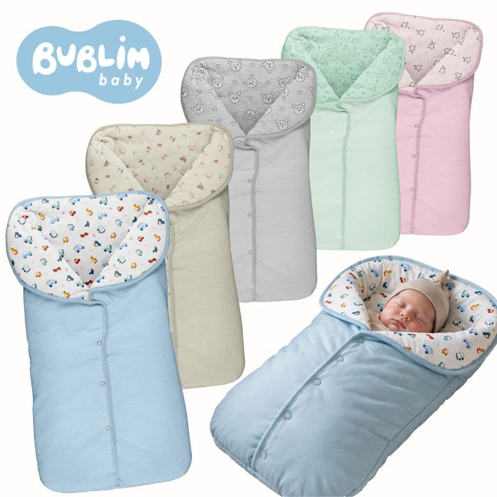 Saco de Dormir 100% Algodão Bublim – Porta Bebê Acolchoado, Macio e Quentinho