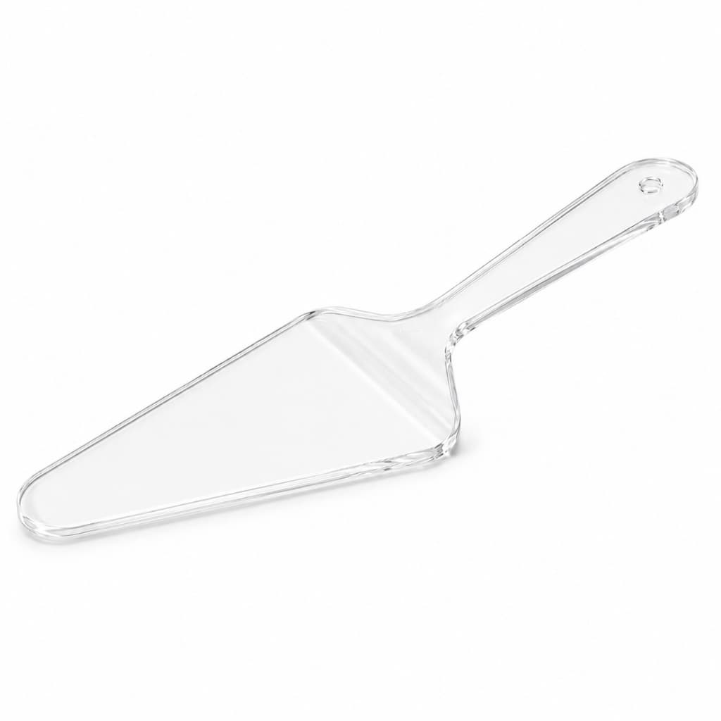 Espátula Em Acrílico Triangular Para Cortes Bolos Sobremesas Doces