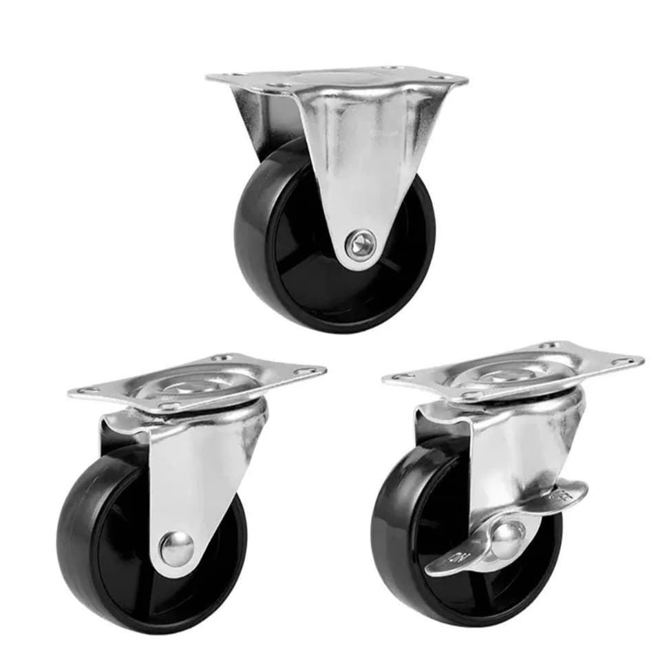 Conjunto de 4 rodízios de 1,25 polegadas adequados para móveis; vários conjuntos disponíveis. LUMIX