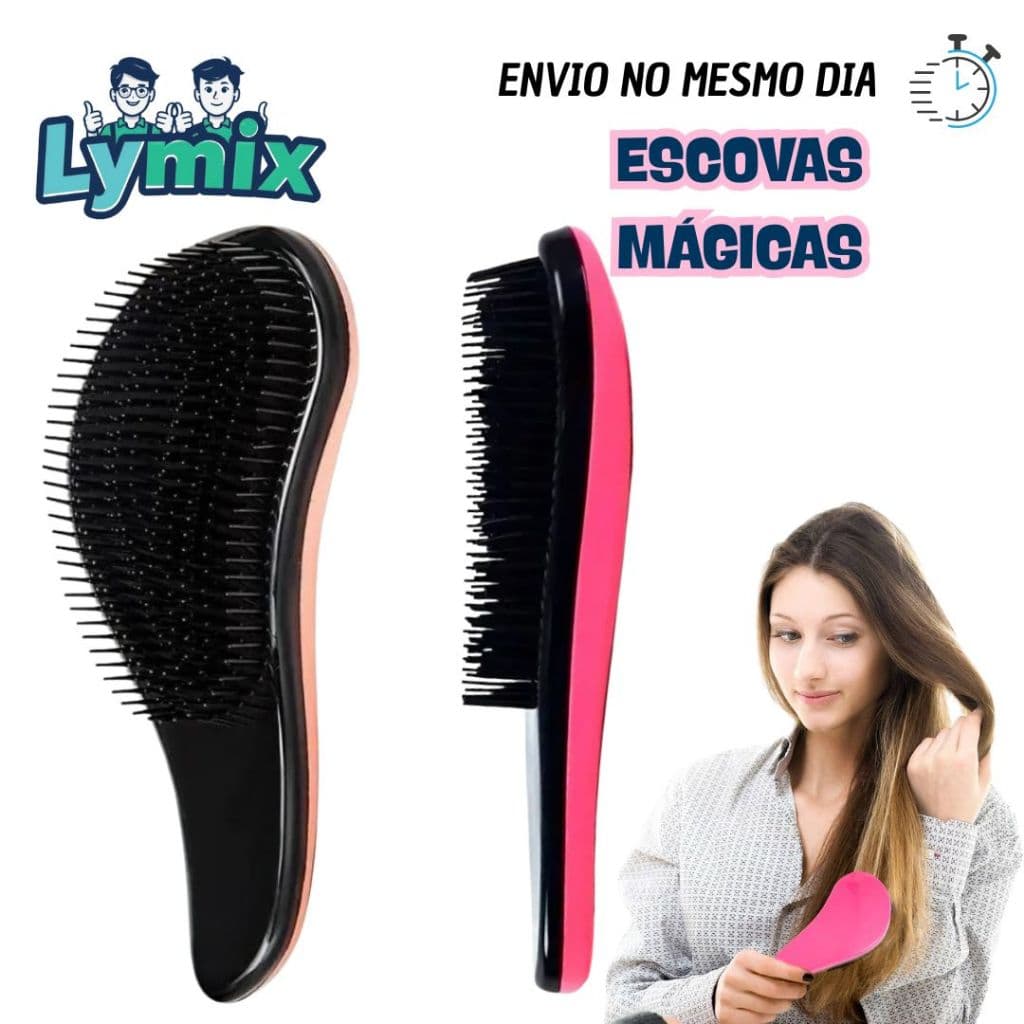 Escova Mágica de Cabelo: Desembaraço Fácil-Anti-Frizz