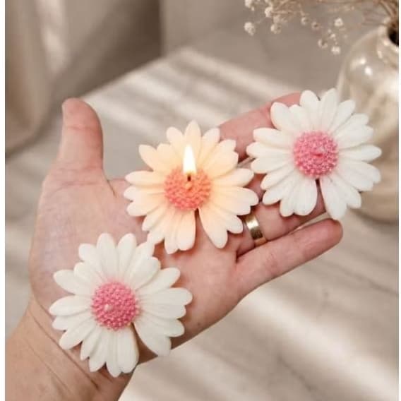 10 velas margaridas lembrancinha casamento aniversário festa / vela perfumada/ vela aromática/ vela flor