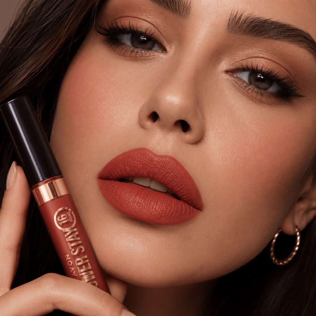 Batom Líquido Matte Avon Power Stay 16h Nude Coral