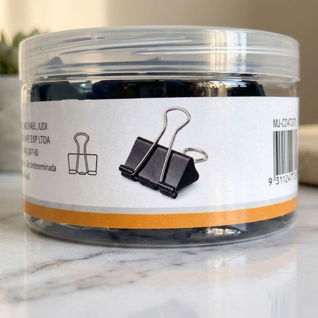 Binder Clip Preto de Metal Prendedor de Papel 15mm 19mm 25mm 32mm 41mm 51mm