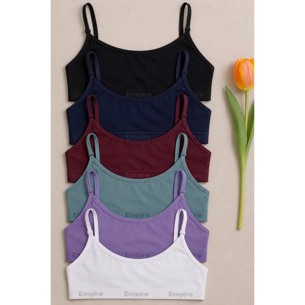 Kit 6 Top Feminino Forrado de Algodão