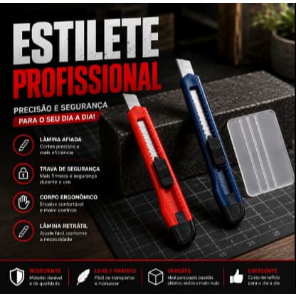 Espátula de Silicone para Envelopamento Flexível Vinil Adesivo + Estilete para corte do adesivo Kit