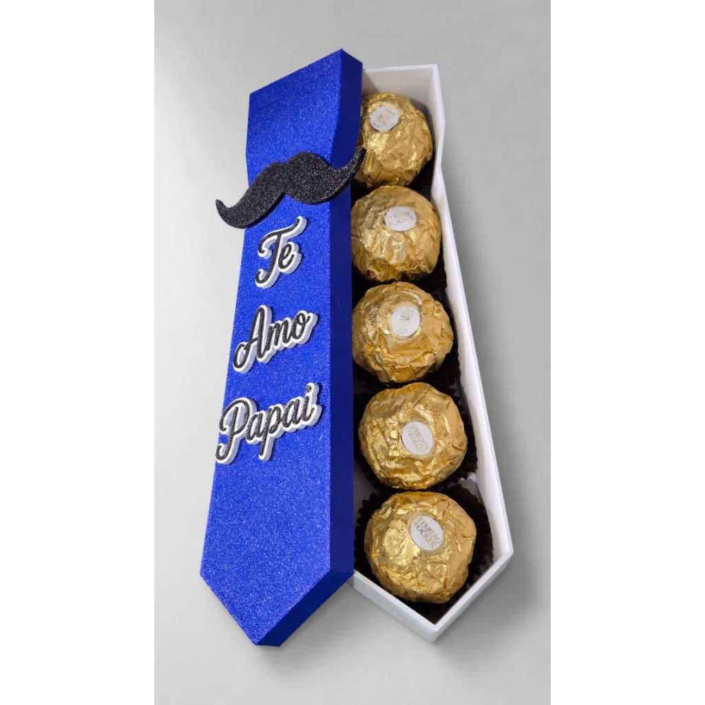 Caixa Gravata Porta Bombons – "Te Amo, Papai" | Presente Criativo para o Dia dos Pais