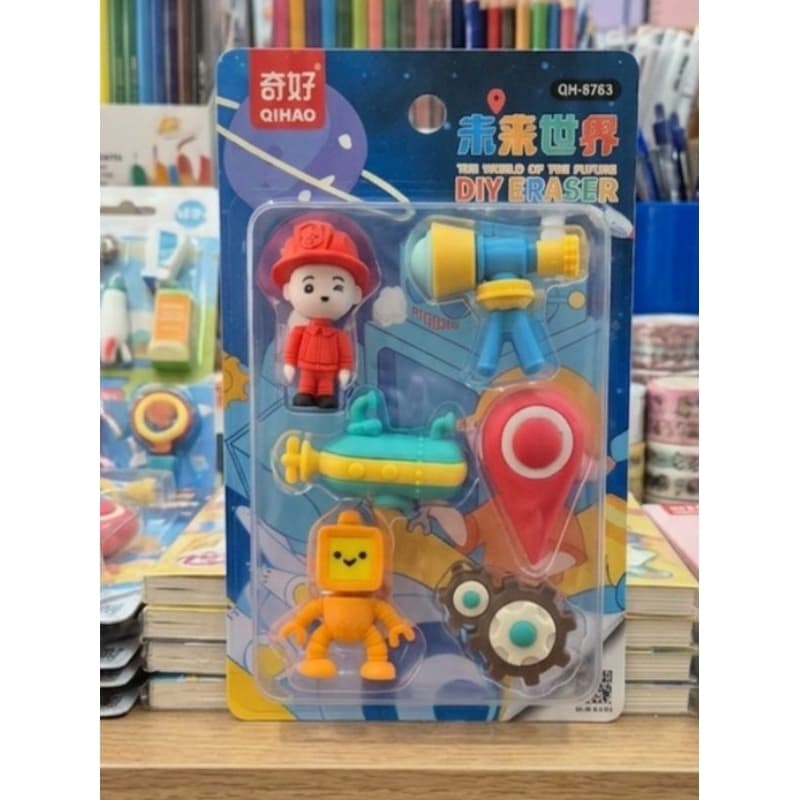 KIT Com 6 Borrachas - Mundo do Futuro ✨️