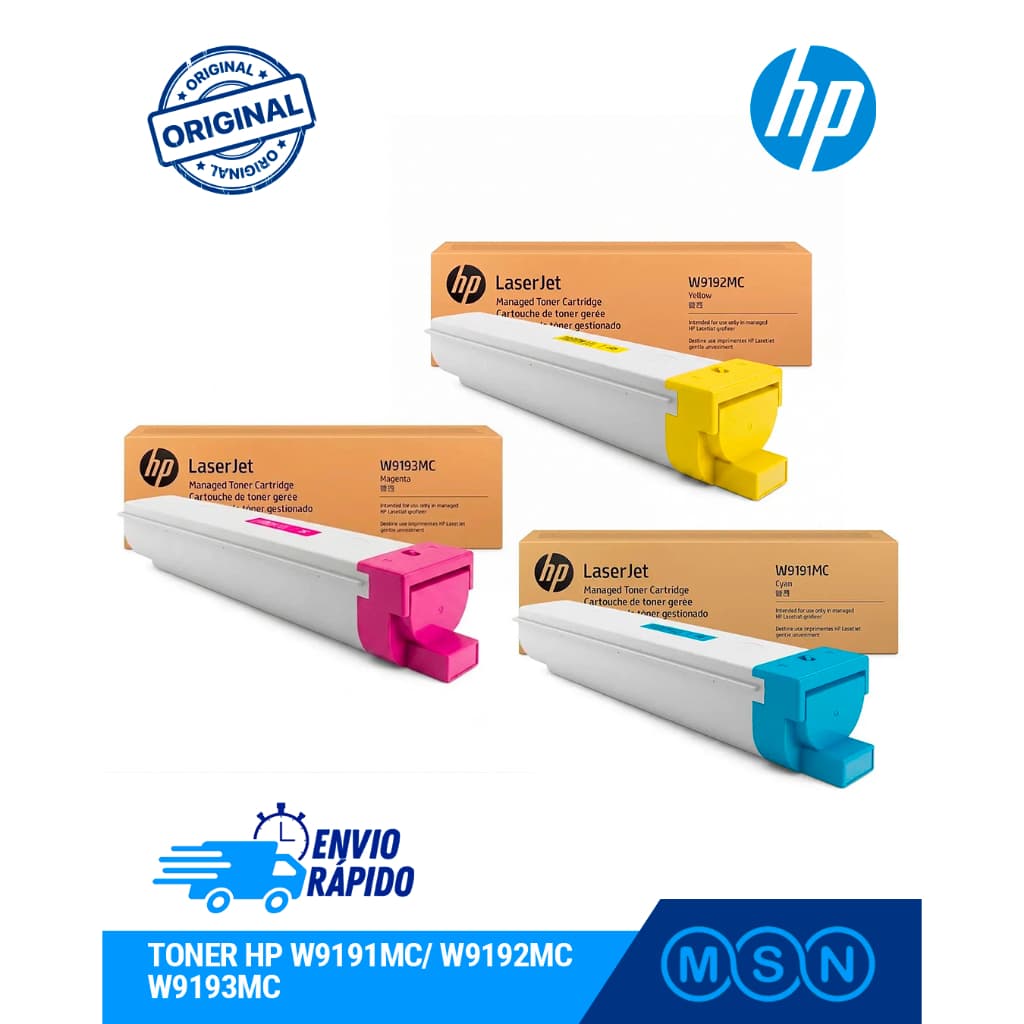 Toner HP Original W9191MC Ciano | W9192MC Amarelo | W9193MC Magenta