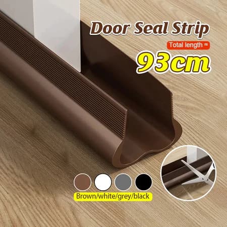 Veda Porta Inferior 93cm Isolante Acústico PVC Autoadesivo Cortável Contra Vento Insetos Ruído para Porta Resistente