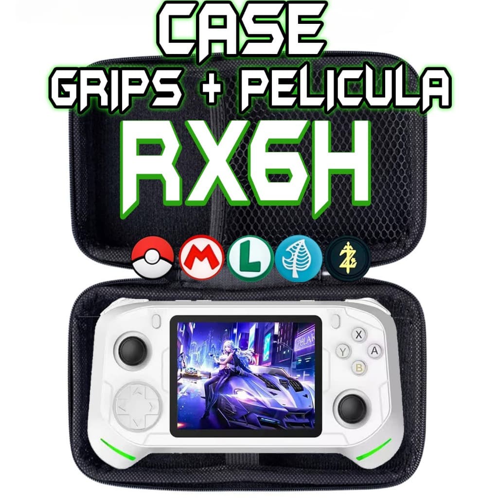 Case para RX6H + Grips + Pelicula / Capa para videogame portatil RX6H