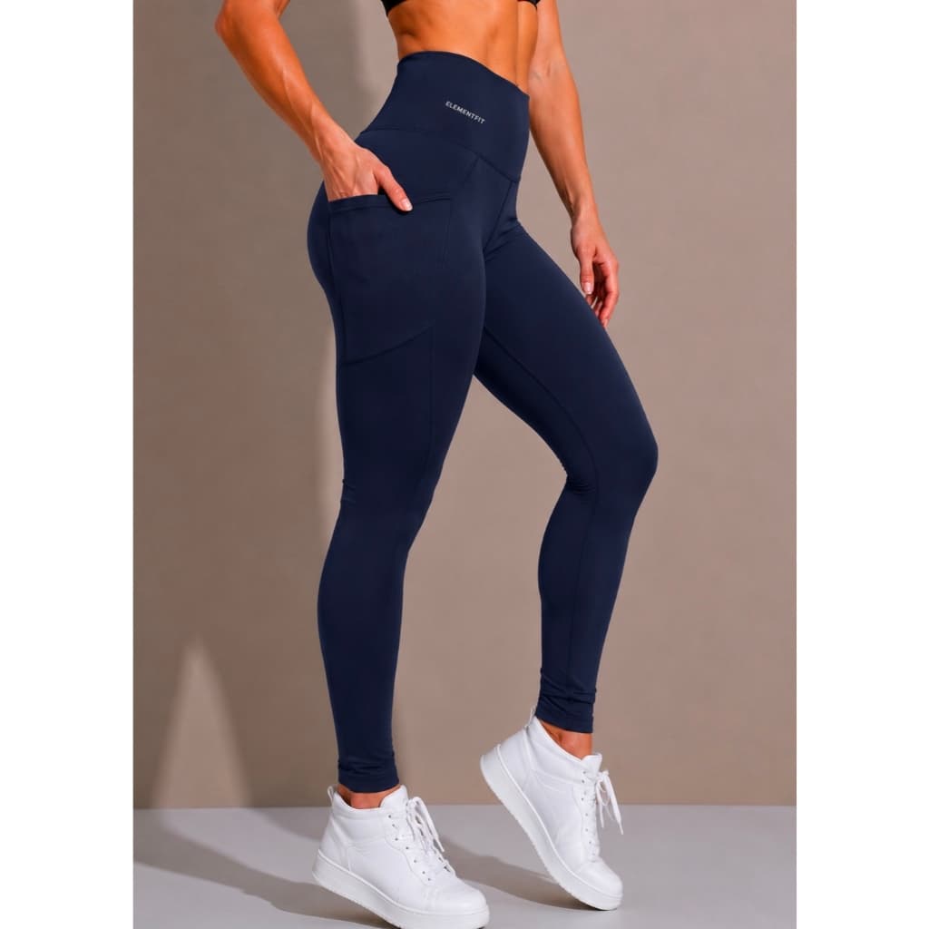 Calça Legging Suplex Poliamida Com Bolso Lateral Corrida