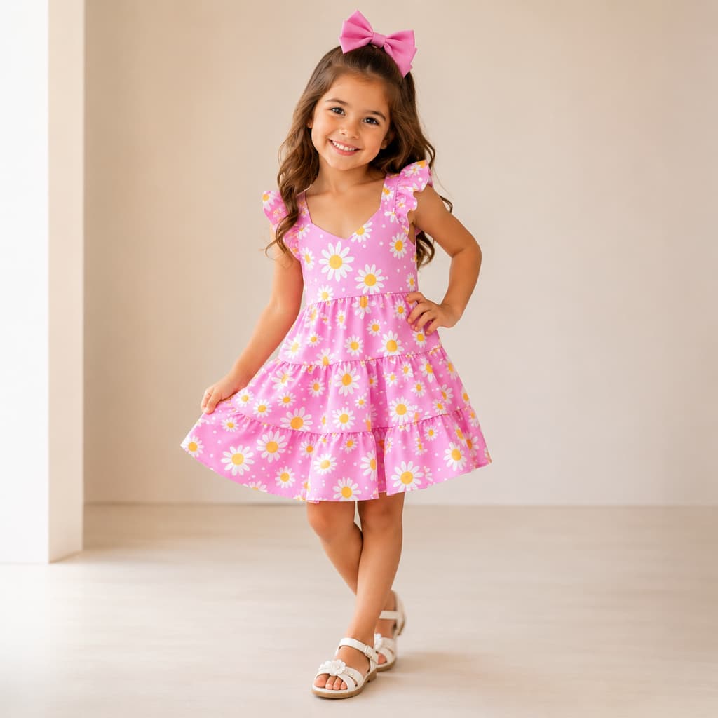 Vestido Infantil Menina Festas Verão Soltinho Confortável