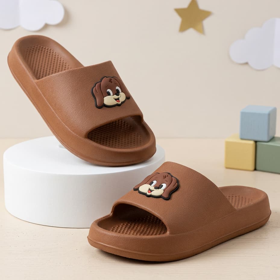 Sandália Slide Papete Cachorrinho Feminina e masculina Infantil Menina Leve Escola Confortável
