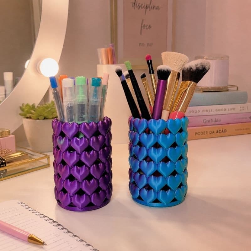 Porta Lápis Porta Canetas Porta Pincéis Organizador Efeito Furta-Cor, Multicolorido Vaso decorativos