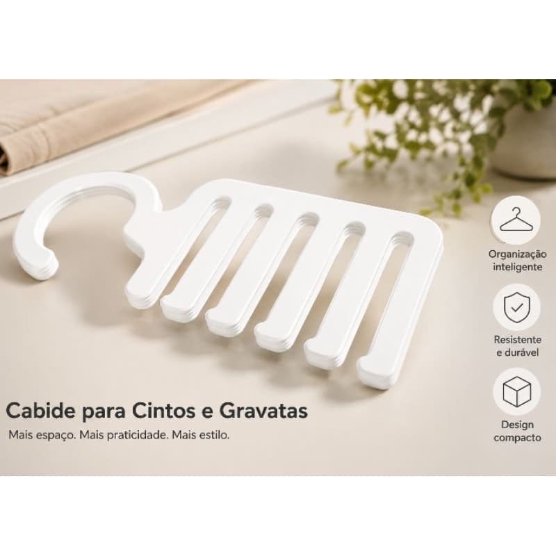 Cabide Para Cintos E Gravatas Organizar Multiuso Compacto Para Guarda-Roupa Resistente