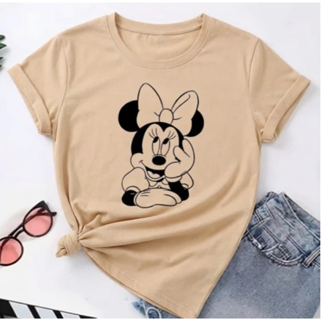 Blusa Linda Mickey Minnie Mouse Fofa Camiseta Feminina Camisa