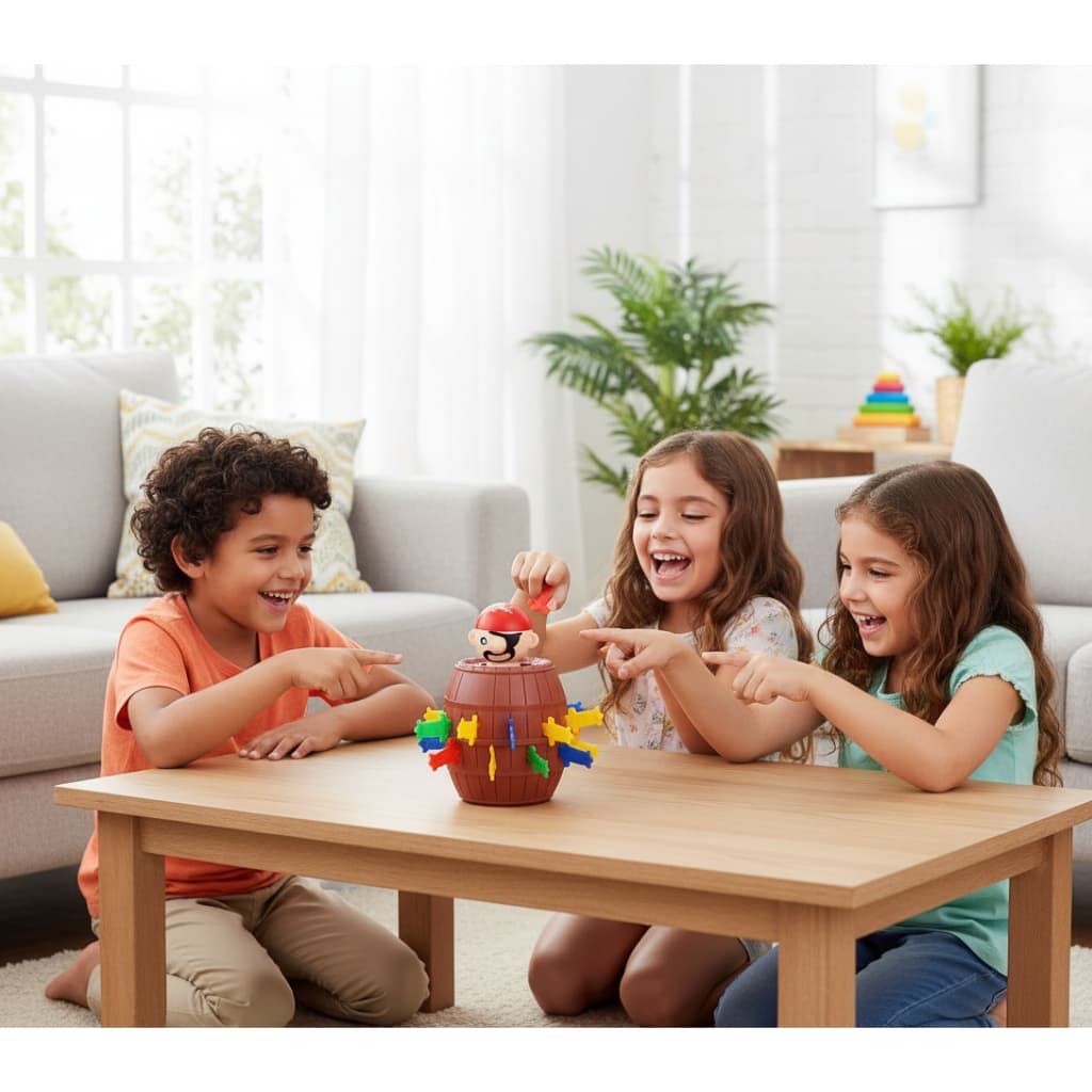 Jogo Divertido Pula Pirata Aventura Espadas Coloridas Infantil Familia
