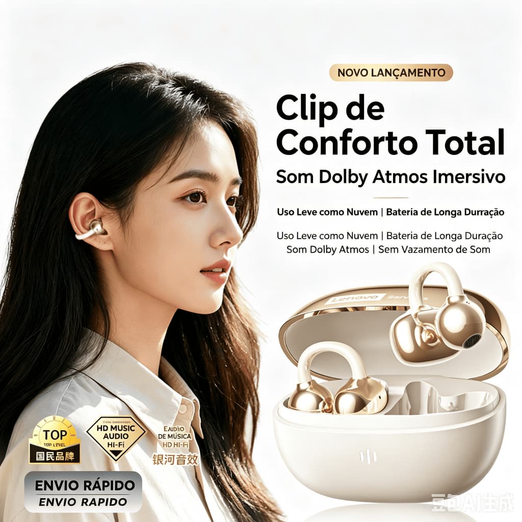 Auriculares Bluetooth sem fios HBuds Pro - Branco-creme