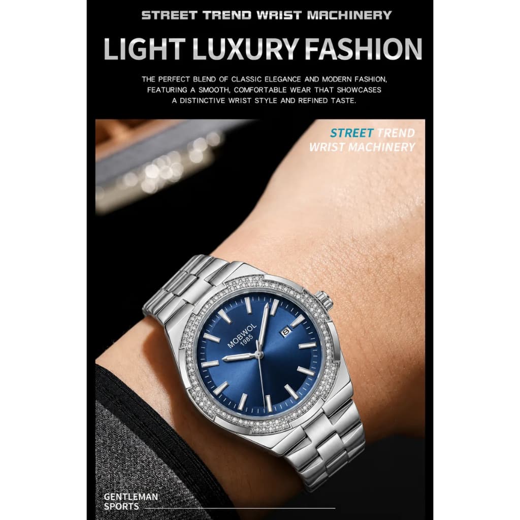 Relógio Masculino Quartz Aço Prova Inox Frete Grátis Luxo