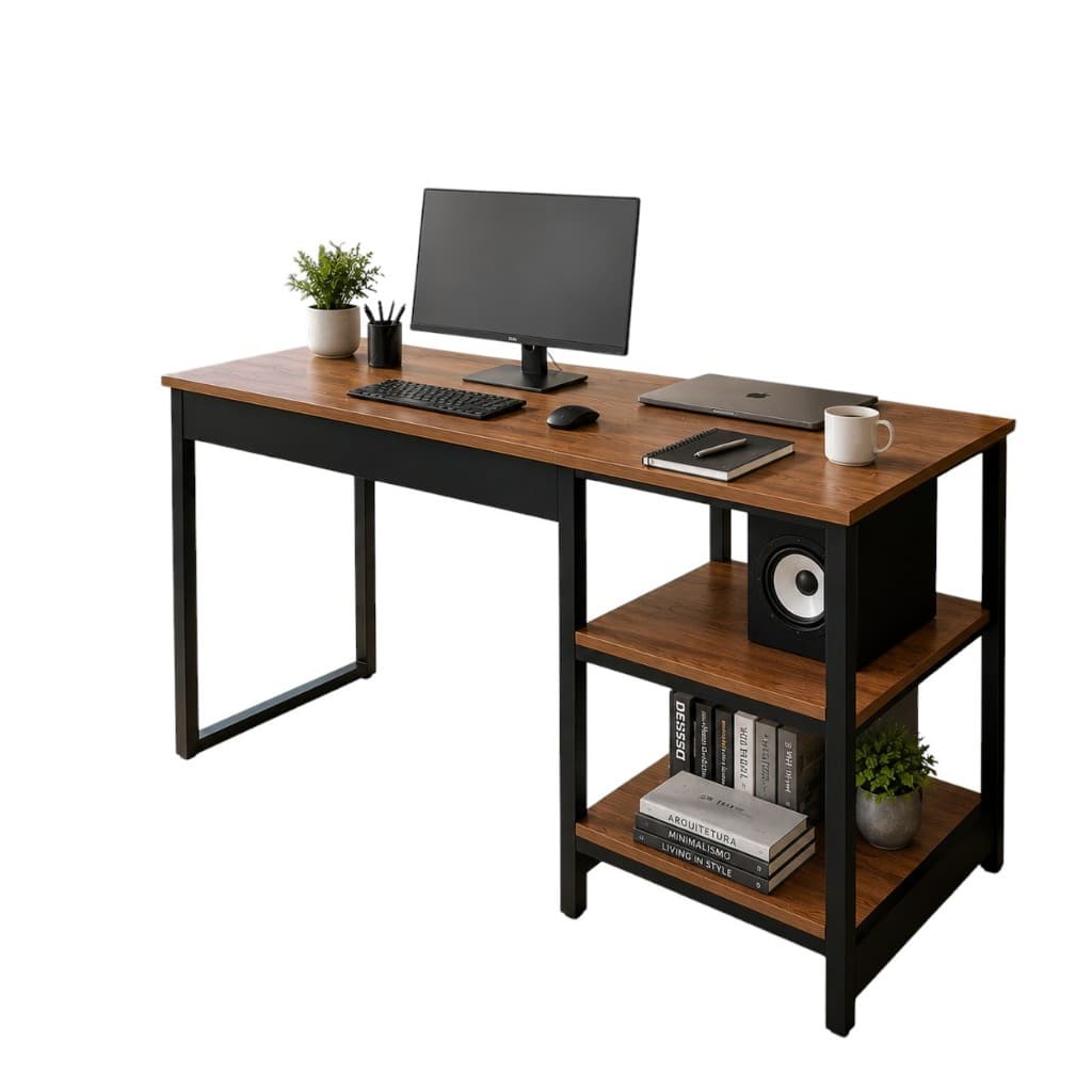 Escrivaninha 120cm Home Office Mesa Computador Industrial