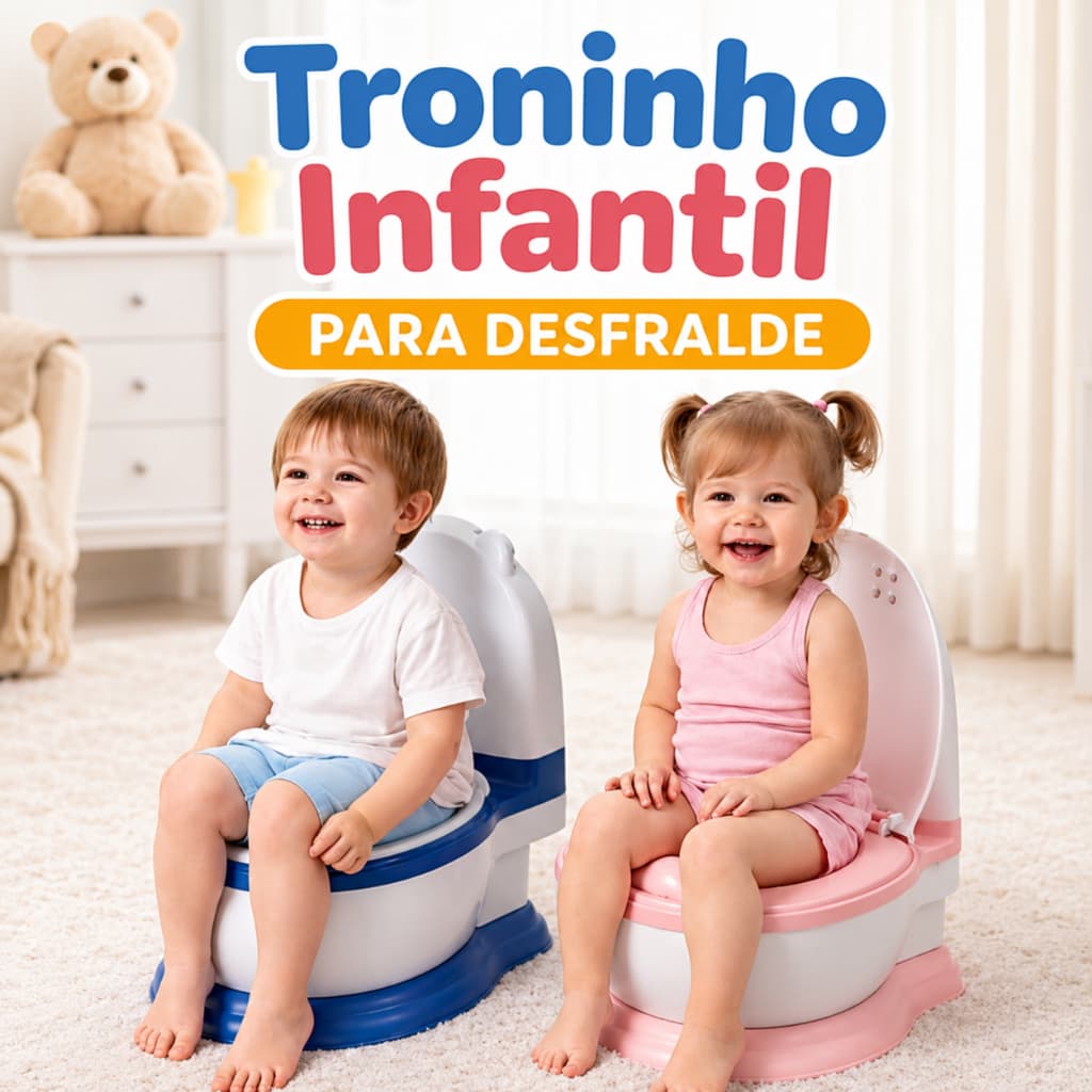 Privadinha Infantil Troninho Simulador de Privada Penico Assento Redutor Bebê Pinico Desfralde