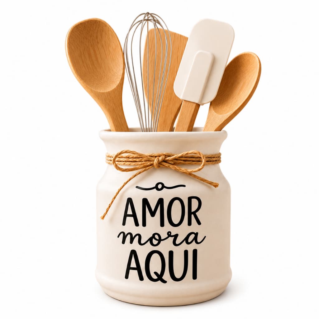 Porta Utensílios Cozinha Porta Talheres Bancada Organizador Moderno Decoração Resistente Redondo
