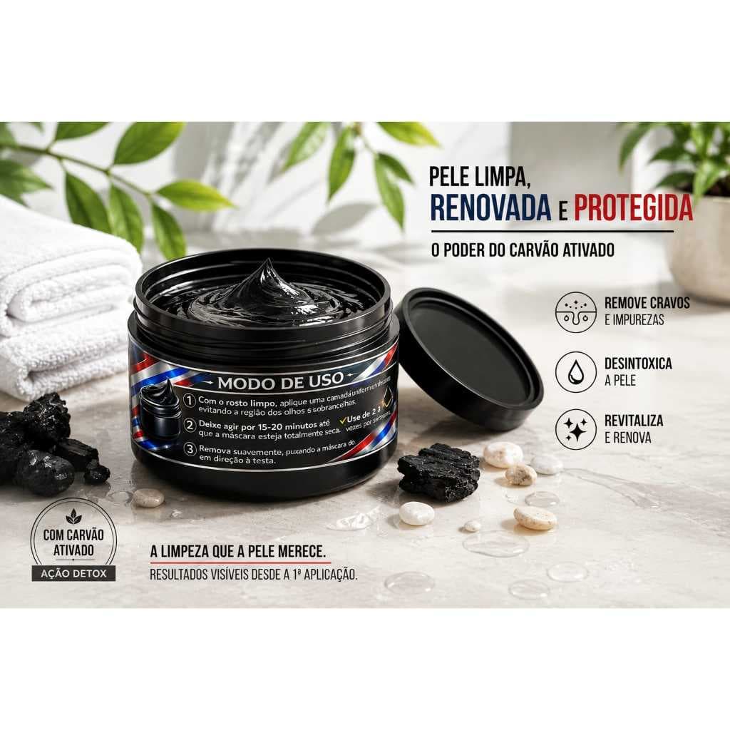 Máscara Negra Limpeza De Pele Remoção De Cravo E Espinha 1 unidade 80g limpeza profissional black