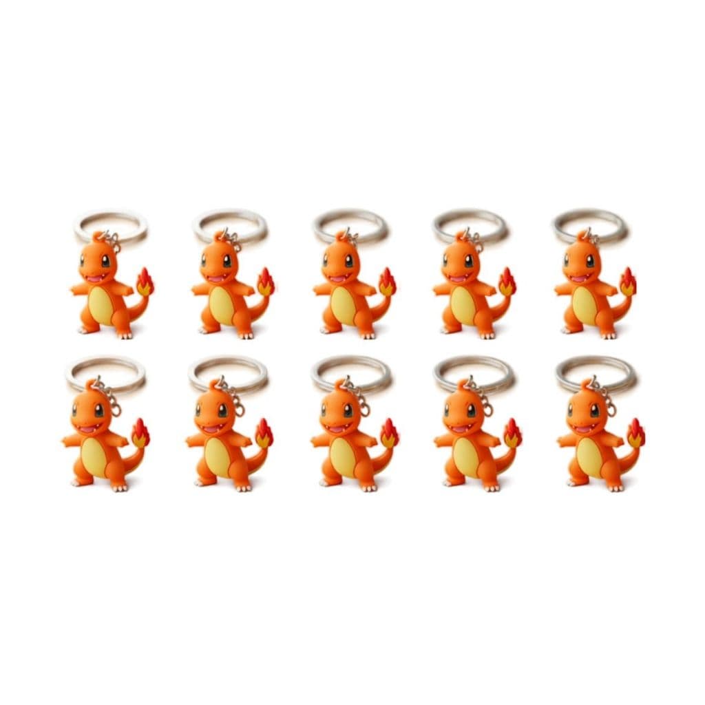 Kit 10 Chaveiros Pokemon Charmander