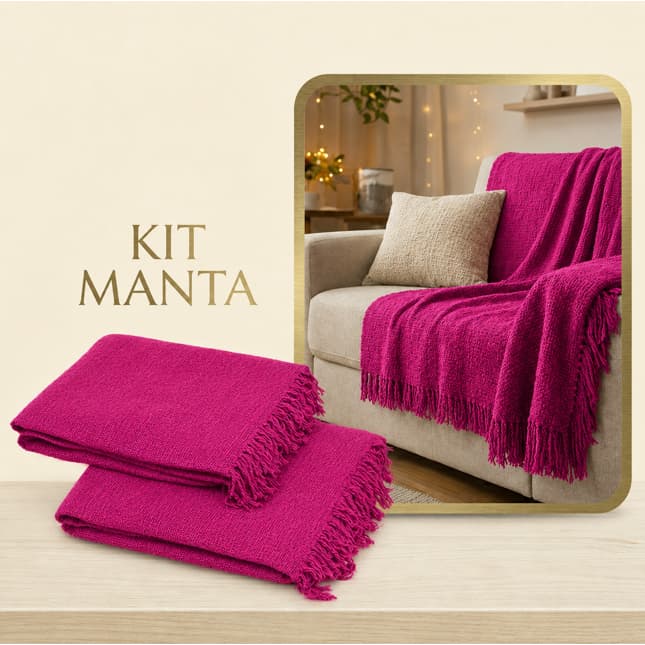 Kit 2 Mantas Para Sofá Grande 2,10 x 1,20 Capa Protetora 100% Algodão