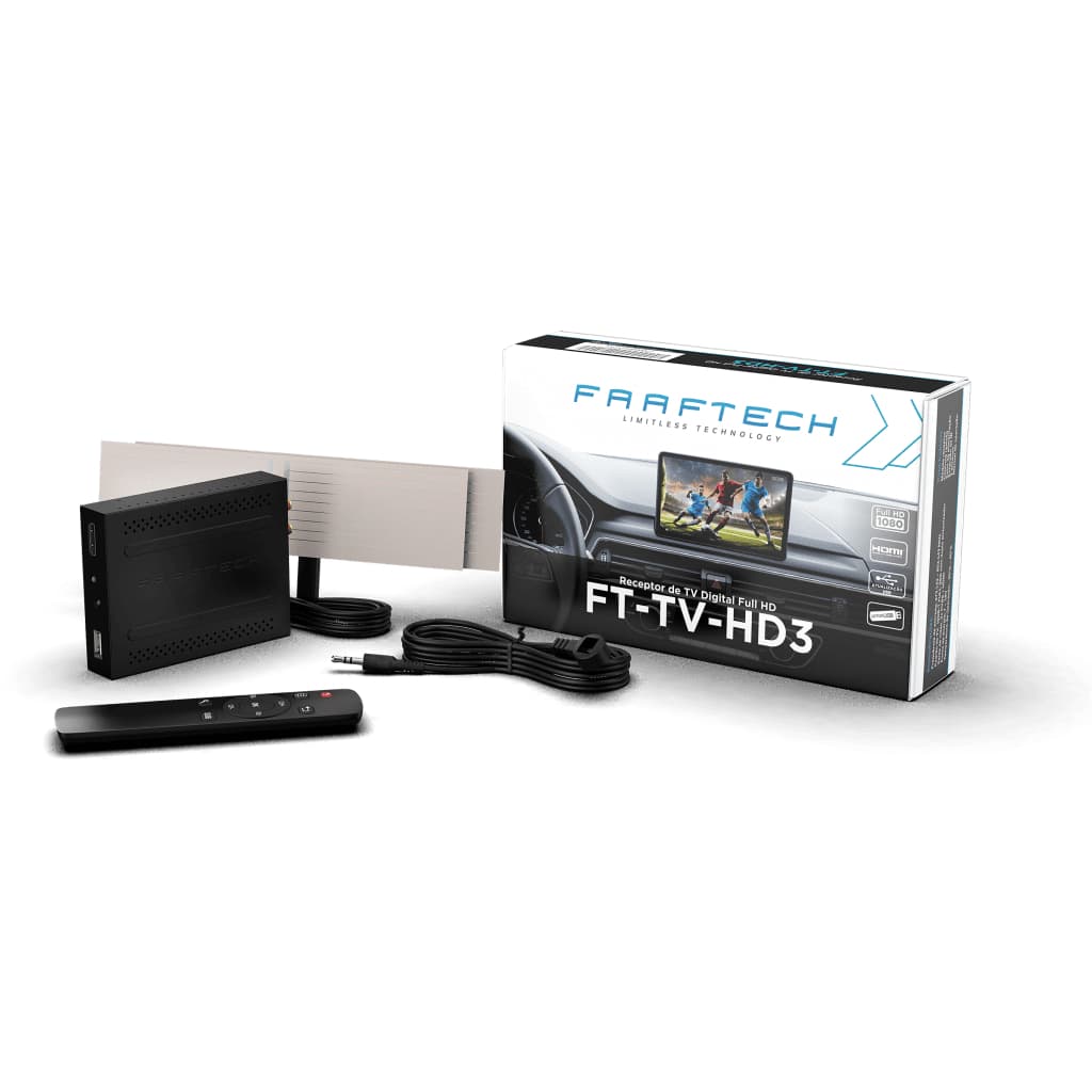 Receptor de TV Digital Automotivo Full HD FT-TV-HD3 Faaftech