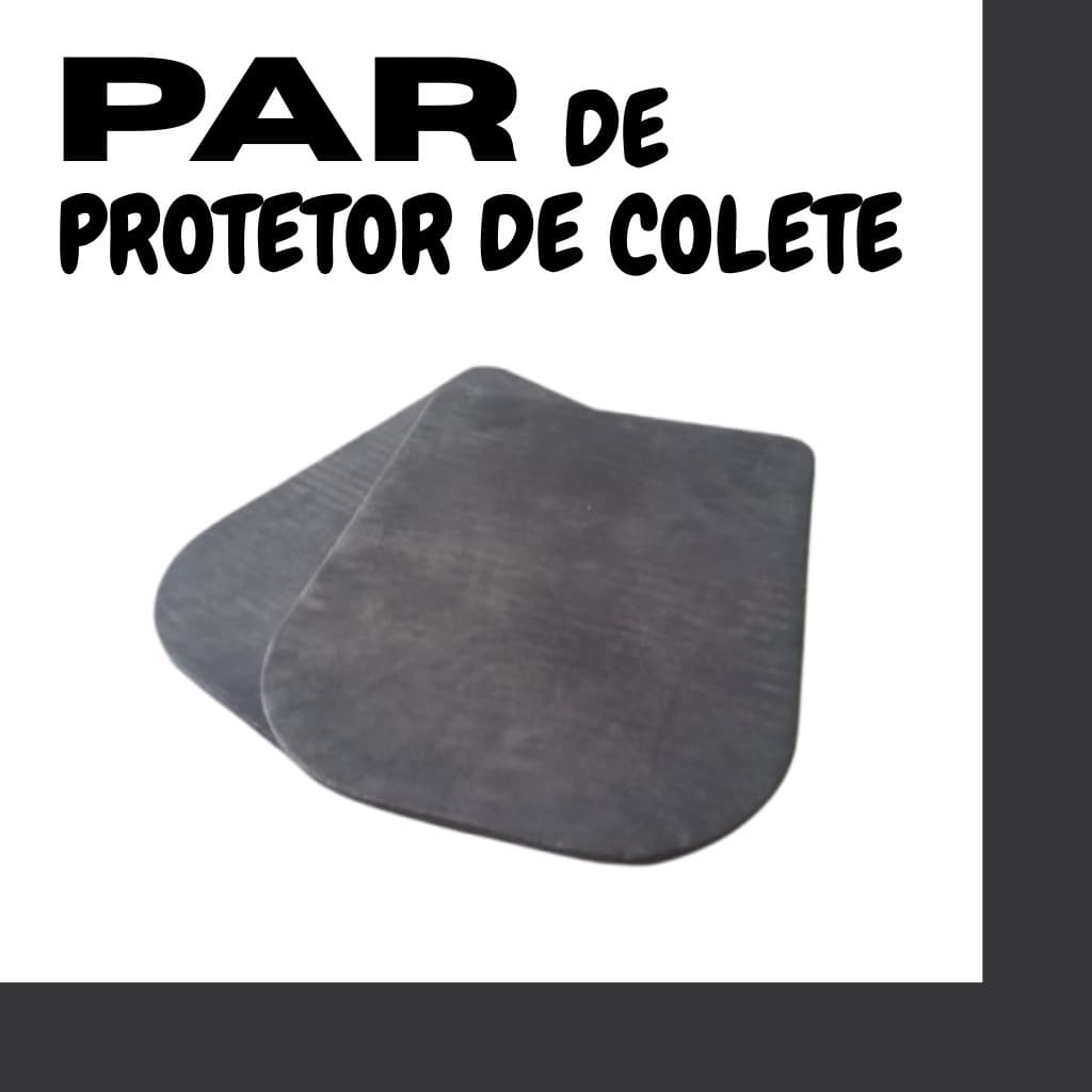 Kit com 2 Protetores para Colete PRETO em EVA Conforto Proteção Durabilidade
