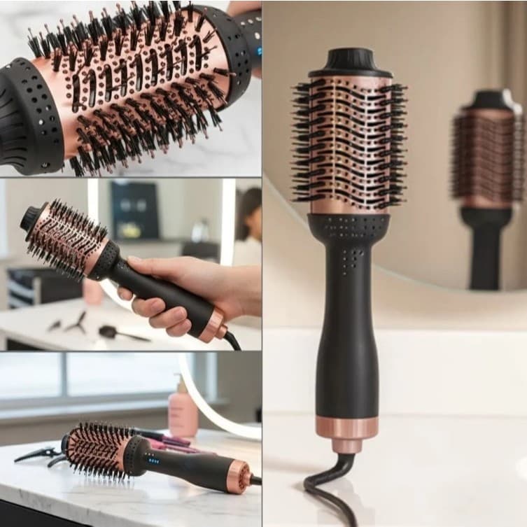 ESCOVA SECADORA DE CABELO PROFISSIONAL BIVOLT 1300W, SECA, ALISA E MODELA COM PRATICIDADE E RESULTADO DE SALÃO!