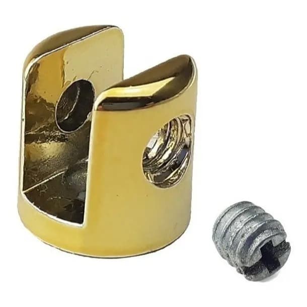 Suporte Fenda Para Prateleira 8mm Dourada 10 Unidades
