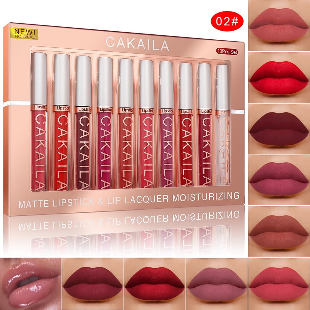 Kit de 10 Batons Líquidos Matte CAKAILA