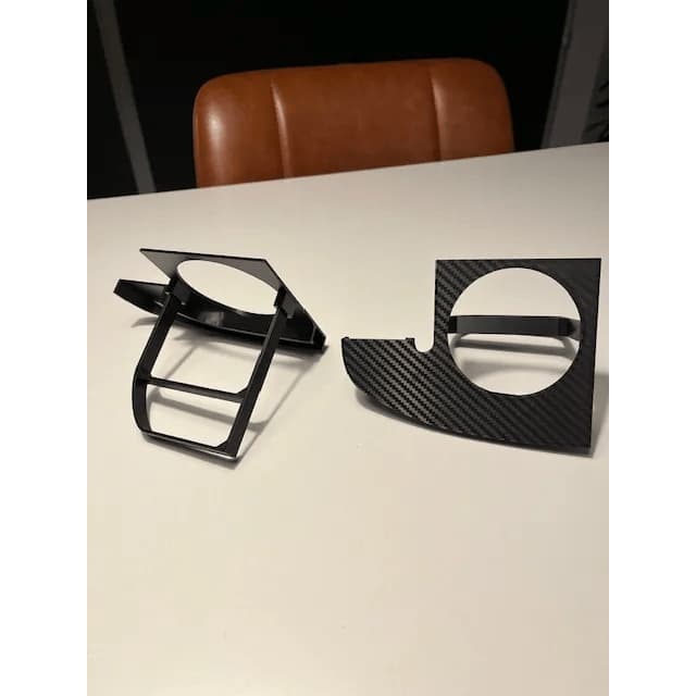 Porta-copos para Citroen DS3 vão da porta do motorista e passageiro (PAR) Liso ou Fibra de Carbono