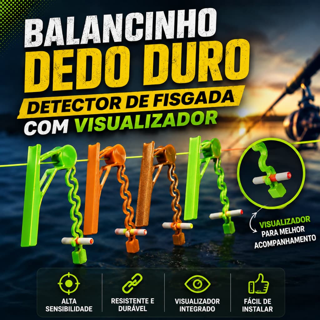 BALANCINHO DEDO DURO DETECTOR DE FISGADAS COM VISUALIZADOR PESCA 1 UNIDADE