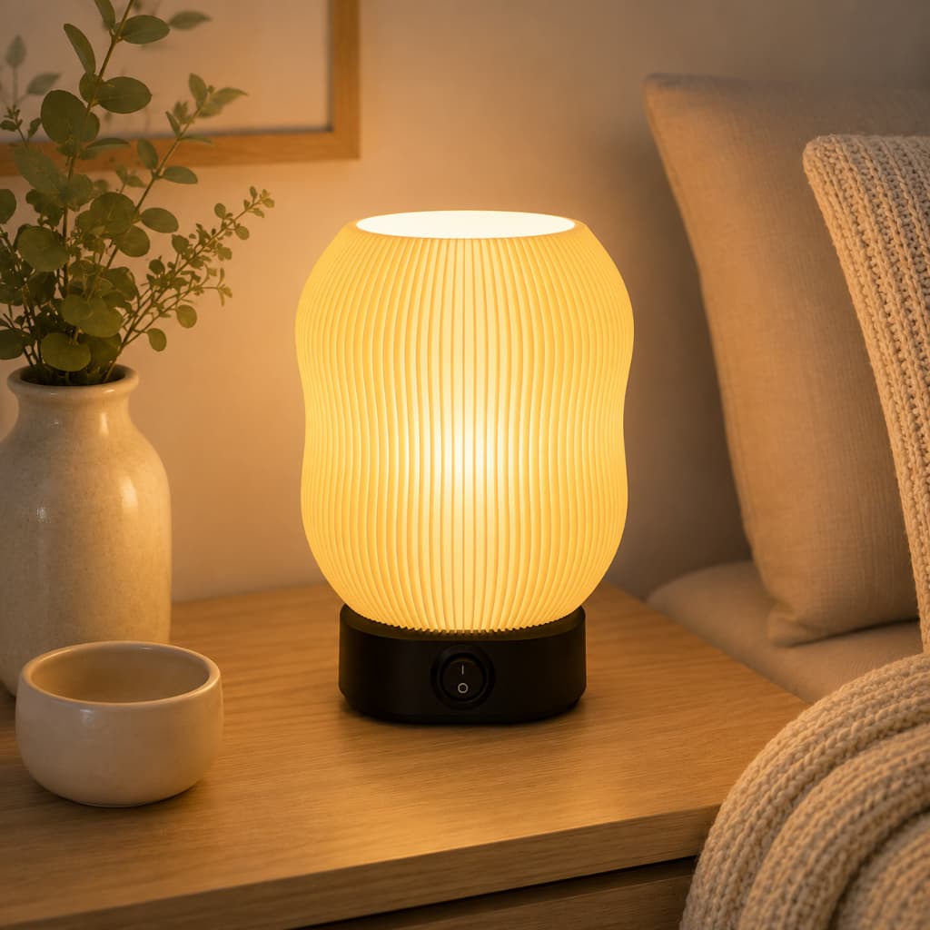 Abajur Luminária LED Decorativa Moderna Quarto Sala Home Office Luz Quente E27
