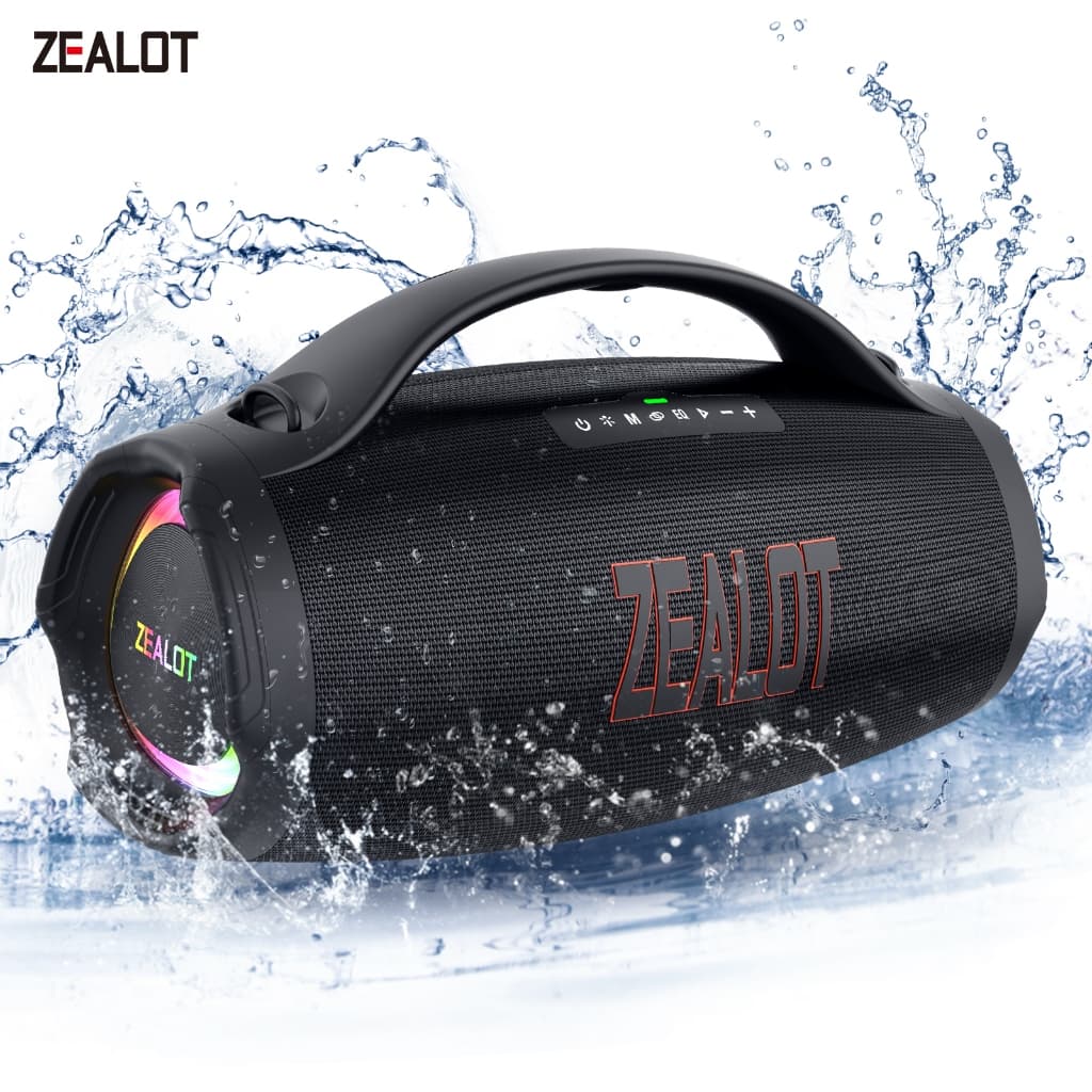 ZEALOT S98 Caixa de Som Bluetooth Portátil 160W 36000mAh À Prova D’Água Luz RGB TWS EQ Para Festa Camping Praia