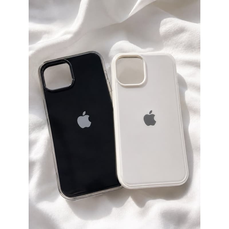 Capinha silicone preta aveludada preta ou branca do 13 e o 14