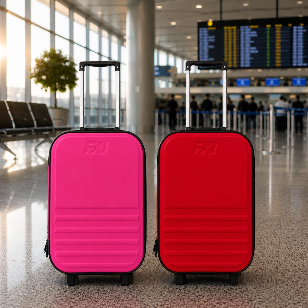Kit 2 Malas Viagem 10kg de Bordo Com Rodinhas Medidas Anac 55 x 35 x 23