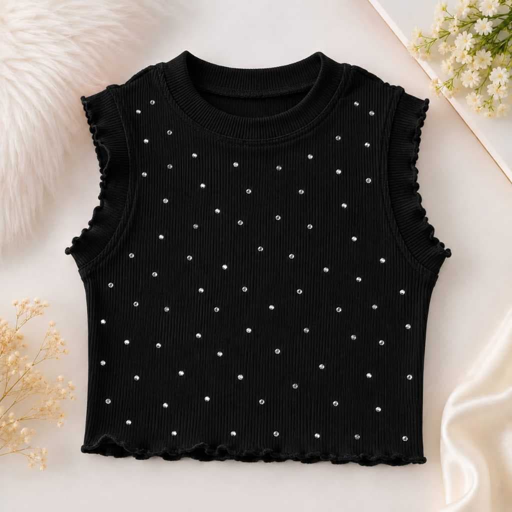 BLUSA MENINA INFANTIL COM ESTRASS