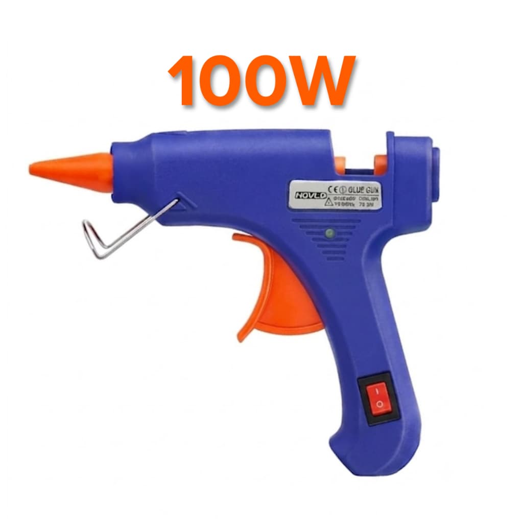 Pistola Cola Quente Profissional 100w Bico Fino Bastao 11mm Artesanato Montagem Festa Balao