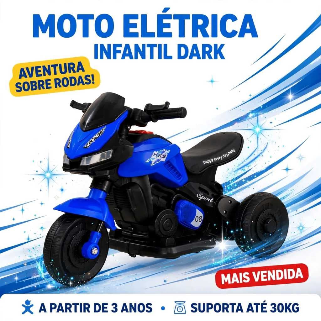 Mini Moto Elétrica Infantil 6V Esportiva Chopper Scooter Para Crianças Com Luzes E Sons - Unitoys