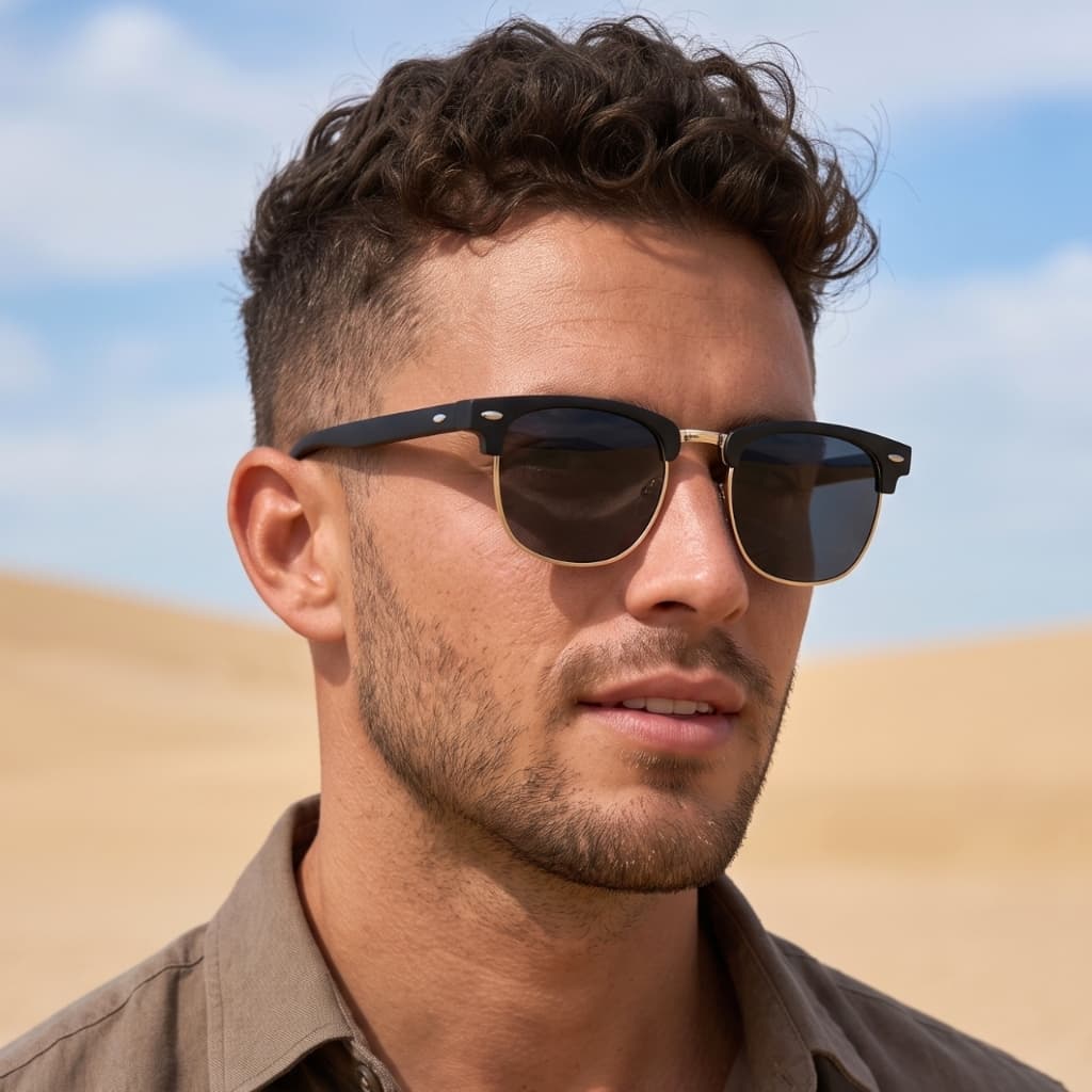Óculos de Sol Quadrado Escuro Premium Classico Atemporal Moda Retro Vintage uv400 Masculino Feminino
