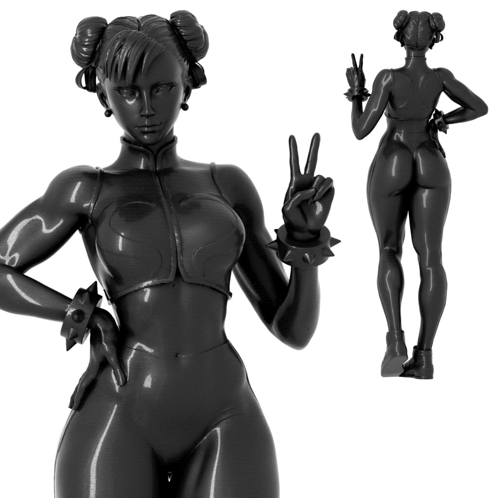 Action Figure Chun li Street Fighter Cor Unica - Boneco Colecionavel da Chun li