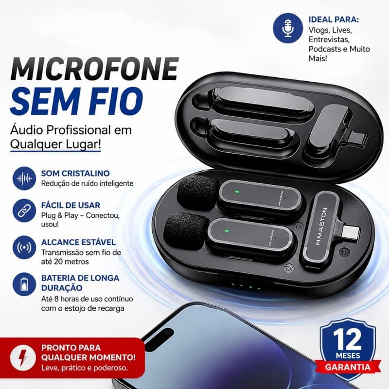 Electro Nest Microfone de Lapela Sem Fio Redução do Ruído Gravação de Vídeo Mini Microfone MK07/08 K61-TC-2
