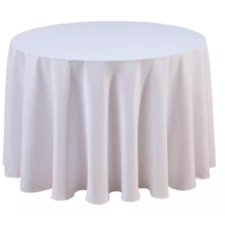 10 Toalha De Mesa Redonda 2,50mt Diâmetro Buffet E Festa Premium - Branco