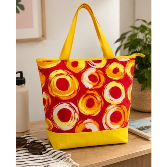 Bolsa Térmica 34x34cm Estampada com Zíper Reutilizável