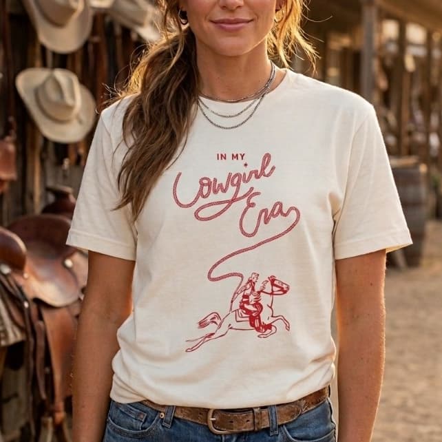 Camiseta Feminina Cowgirl Rodeio Malha Premium